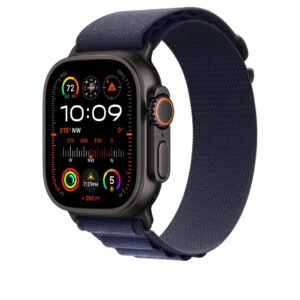 APPLE MYPX3FE/A 49mm Navy Alpine Loop -Medium - Black Titanium Finish