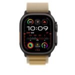 APPLE MYQ23FE/A 49mm Tan Alpine Loop -Large - Black Titanium Finish
