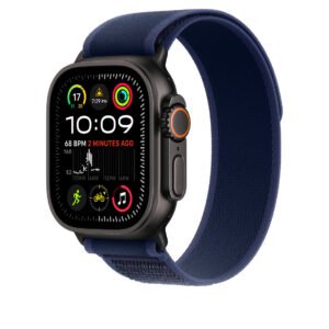 APPLE MYQ83FE/A 49mm Blue Trail Loop-M/L - Black Titanium Finish