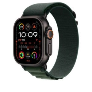 APPLE MYPT3FE/A 49mm Dark Green Alpine Loop -Large - Black Titanium Finish