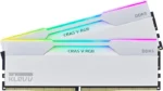 KLEVV Cras V RGB DDR5 6400MHz CL32 32GB (2 x 16GB) U-DIMM – White – KLVP-KD5AGUA80-64A320J