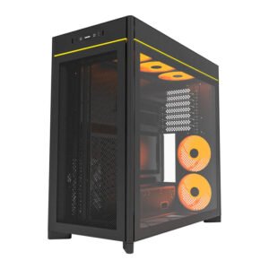 MONTECH HS01 Pro Black (Mesh Front 5 Fan ARGB)-MNT-HS01 Pro Black