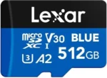 Lexar BLUE Series 512GB microSDXC UHS-I U3 V30 A2 Memory Card-LEXAR-LMSBLUE512G-BNANG