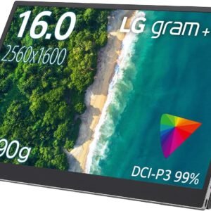 LG Mobile Monitor gram + view 16MQ70 16 inch/WQXGA (2560 x 1600), IPS Matte/DCI-P3 99% / USB Type-C x 2, 24.2 oz (670 g)