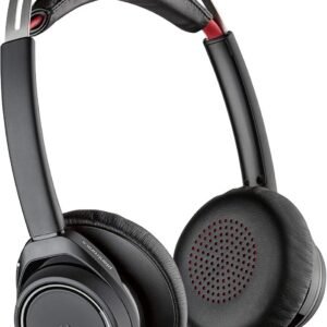 Plantronics - Voyager Focus UC with Charge Stand (Poly) - Bluetooth Dual-Ear