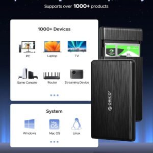 Orico 1) 2.5'' USB3.0 SATA Ⅲ hard drive external enclosure 2) Support 2.5‘’ SATA HDD/SSD with thickn