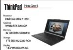Lenovo ThinkPad P14s G5 U7/32GB/512GB SSD/NV RTX 500