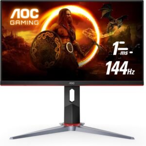AOC 24G2 IPS 23.8” VGA, 2*HDMI, DP, Free Sync, HDR, Height Adj, Pivot, 144Hz