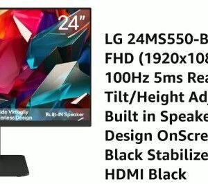 LG 24MS550-B 24" IPS Full HD 100Hz & Built-In Speakers Monitor