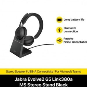 Jabra Evolve2 65 Link380a UC Stereo Black