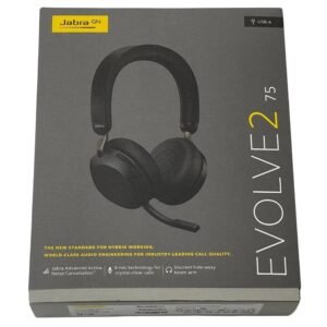 Jabra Evolve2 75 Wireless On-ear Stereo Headset - Black - Binaural - Ear-cup - 3000 cm -  27599-999-
