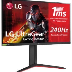 LG UltraGear 27GP750-B Gaming Monitor, 27-Inch, Full HD, IPS, 240Hz, 1ms (GtoG), HDR, FreeSynnc Premium, G-SYNC Compatible, HDMI x 2, DP, Pivot, Adjustable Height, No Glares