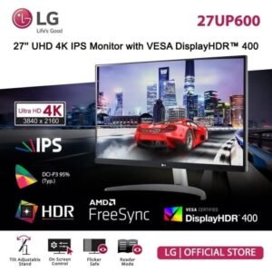 LG 27UP600-W 27" HDR10, UHD IPS, sRGB 99%, 3-Side Virtually Borderless, FreeSync 75Hz, VESA DisplayH