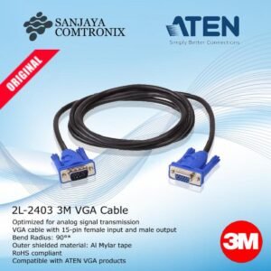 Aten 2L-2403 VGA HDB15 Male/Female Cable 3m | 2L-2403