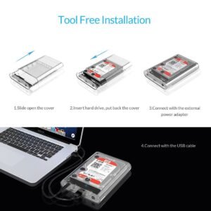Orico 3.5'' USB3.0 SATA III hard drive external enclosure 1) Material: High Intensity PC Material  2