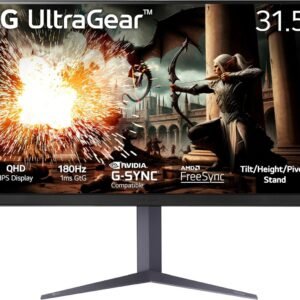 LG 32GN500-B 31.5" FHD 165Hz VA Gaming Monitor, FreeSync, G-Sync compatible, HDR10