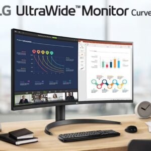 LG 34WR55QC-B Curved UltraWide™ 34" QHD Monitor