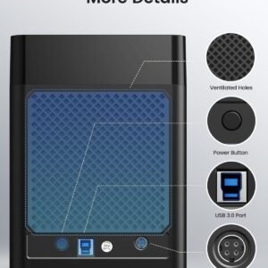 Orico 5-bay 2.5"&3.5" External Hard Drive Enclosure 1) Material: Aluminum Alloy 2) Color: Black 3) O