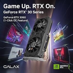Galax NVIDIA GeForce RTX 3060 (1-Click OC) 12GB LHR Video Card 36NOL7MD1VOC GLX 1006