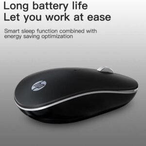 HP S1500 1600 DPI Optical USB 2.4GHz Silent Mute Wireless Black Mouse w/ Battery