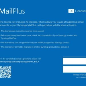 Synology MailPlus perceptual license pack for 20 email accounts
