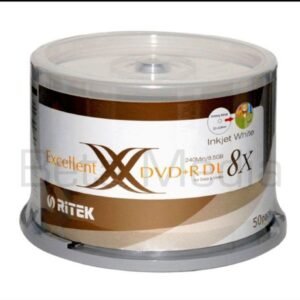 Ritek DVD+R Dual Layer 8.4GB 8X White Inkjet Printable - 50 Pack Spindle