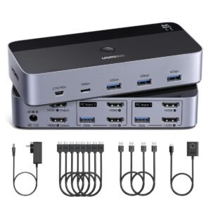 UGREEN USB HDMI KVM Switch 4K, 2 IN 1 OUT