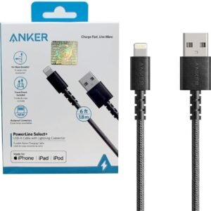 ANKER A8013H12 ANKER POWERLINE SELECT+ USB LIGHTNING CABLE 6FT BLACK