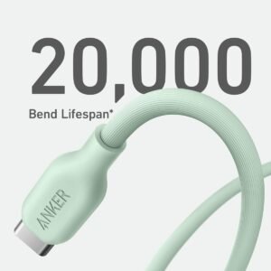 ANKER A80B1H61 Anker 542 USB-C to Lightning Cable (Bio-Based 3ft) Green