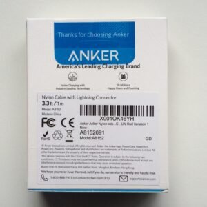ANKER A8152 Anker 3.3ft Premium Double-Braided Nylon A8152 USB-A TO Lightning red