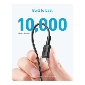ANKER A81B6H11 Anker 322 USB-C to Lightning Cable (6ft Braided) Black