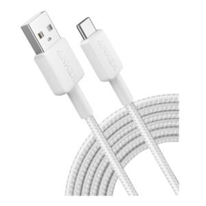 ANKER A81H7H21 Anker 322 USB-A to USB-C Cable (10ft Braided) White