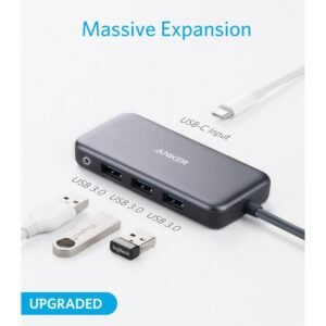 ANKER A8321HA1 ANKER PREMIUM 4-IN-1  USB-C HUB GRAY (C to 4 USB)