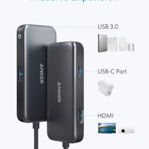 ANKER A8335HA1 ANKER PREMIUM 3-IN-1 USB-C HUB  GRAY  (C to HDMI , USB C)