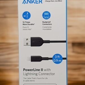 ANKER A8432H12 Anker Powerline II with lightning connector 3ft Black
