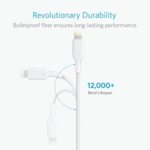 ANKER A8432H22 Anker Powerline II with lightning connector 3ft White