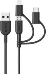 ANKER A8436H12 ANKER POWERLINE II 3 IN 1 CABLE BLACK (LIGHTNING / TYPE C / MICRO)