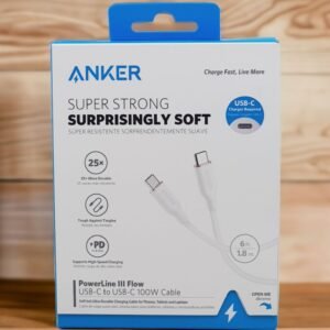 ANKER A8553H21 ANKER POWERLINE III USB-C TO USB-C 6FT WHITE