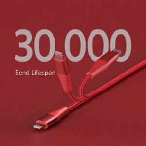 ANKER A8652H91 ANKER POWERLINE+ II USB-C TO CABLE CONNECTOR 3FT RED (C TO L)