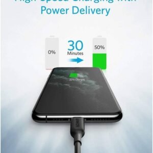 ANKER A8832H11 Anker PowerLine III USB-C to Lightning 2.0 Cable 3ft Black