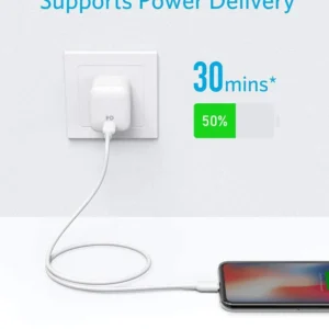 ANKER A8832H21 Anker PowerLine III USB-C to Lightning 2.0 Cable 3ft White