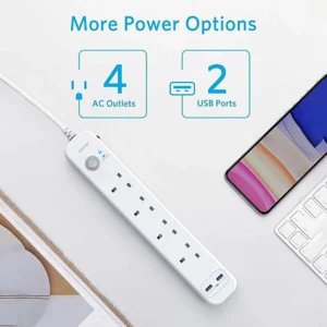 ANKER A9141K21 Anker PowerExtend USB 4 strip White A9141K21 (4 Plug + 2 USB)