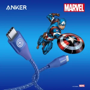 ANKER A9551031 Anker PowerLine+ II USB-C with Lightning 6ft Captain America