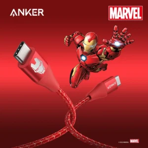 ANKER A9551091 Anker PowerLine+ II USB-C with Lightning 6ft Iron Man