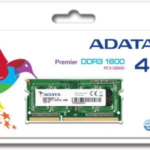 ADATA AD3S1600W4G11-S 4GB PC3-12800 1600MHz 204pin Laptop / Notebook SODIMM CL11 1.5V Non-ECC DDR3 RAM