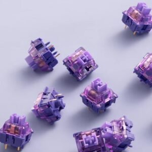 AKKO AK-6925758616577 Akko CS Jelly Purple Switches Tactile, 3 Pin 40gf Keyboard Switches with Dustproof Stem, Compatible with MX Mechanical Keyboard (45 pcs)