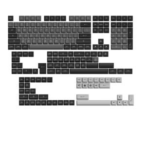 AKKO AK-6925758618267 AKKO Keycap - ASA Profile - Black & Silver (197pcs)