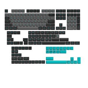 AKKO AK-6925758618274 Akko Double Shot PBT Keycaps, Black/Cyan