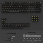 AKKO AK-6925758621359 Akko Clear Keycap Set V2, Black Transparent 155-Key ASA Profile with Mac Keycaps and Split Spacebars for Mechanical Keyboard