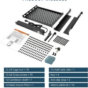 42U AS6842 Rack-AS6842(600*800mm) [Tray 488*475 （5 Tray 4 Fan 1PDU）]